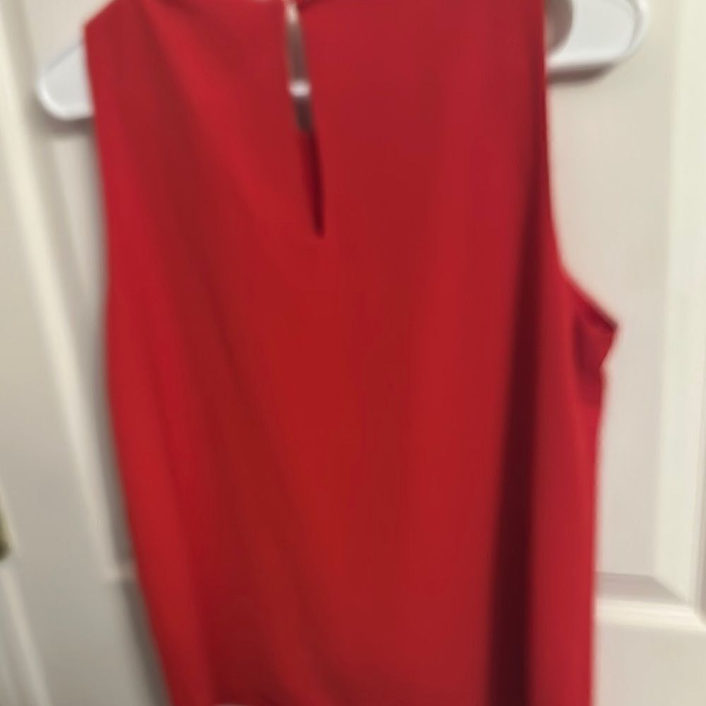 C&E Elegant Red Sleeveless Top Size Medium EUC - Picture 5 of 8